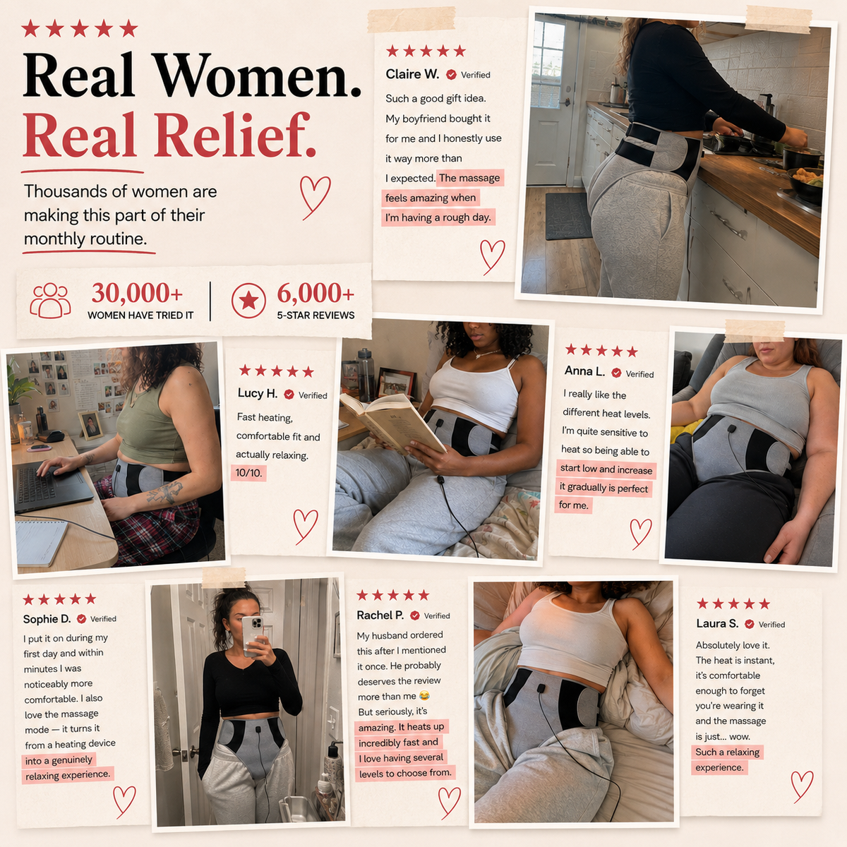 Period Relief Heat & Massage Wrap